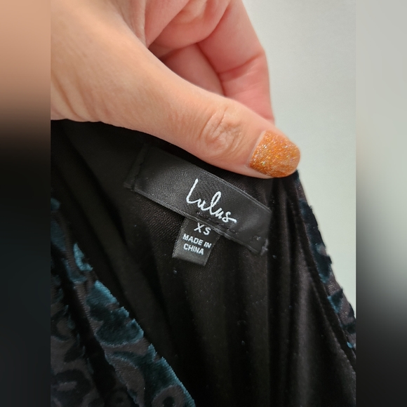 Lulu's One Shoulder Velvet Dress - Picture 4 of 5